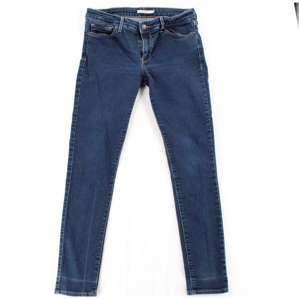 Levi Strauss 711 Jeans Womens Size 29 Skinny Ankle Stretch Denim Pant Light Wash